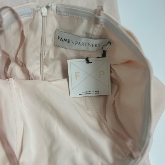 Fame and Partners Cream Column Dress Coctail Formal Wedding - Picture 3 of 5